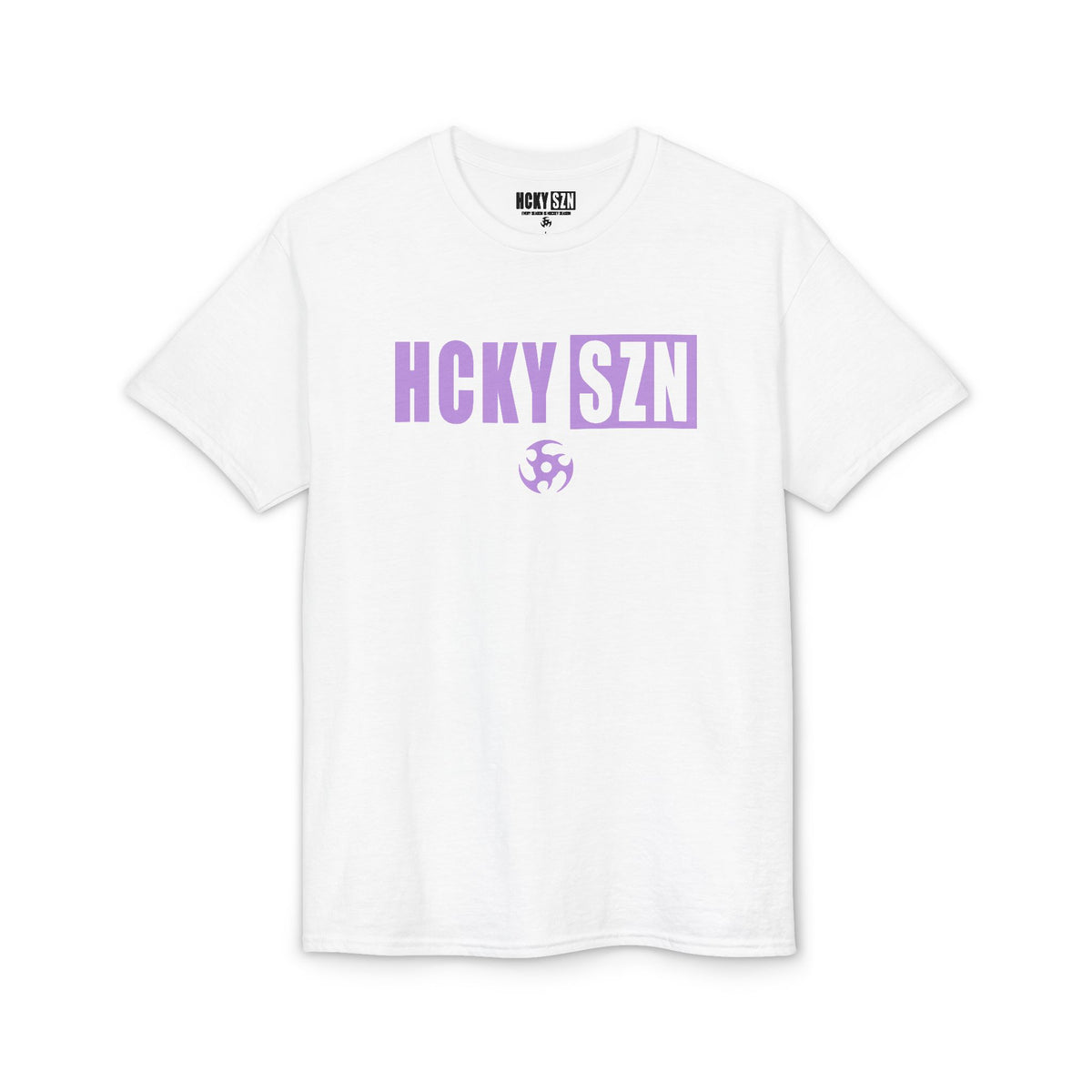 HCKY SZN Simple Star DryBlend Tee Shirt (Lavender Logo) - Various Colors