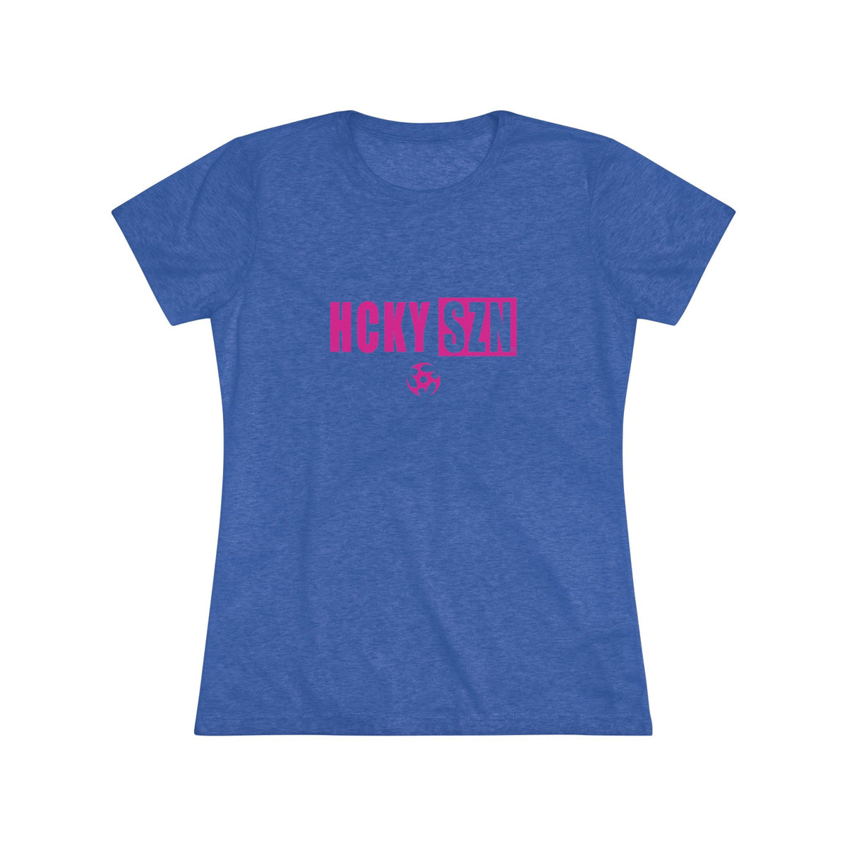 Women’s Hockey Vibe Triblend Tee (Hot Pink Logo)