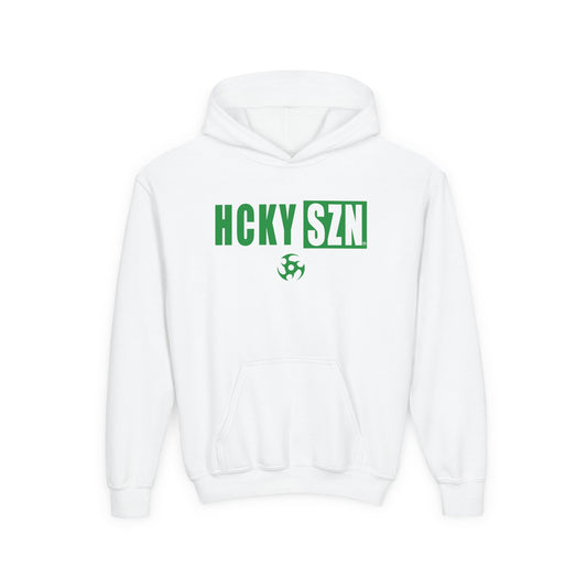 Youth HCKY SZN (Green Logo) Hooded Sweatshirt - Various Colors