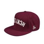 Down HCKY SZN Embroidered Snapback Hat (Maroon)