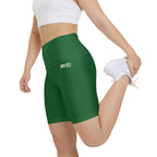 HKY SZN High Waisted Workout Shorts (Juniper Green)