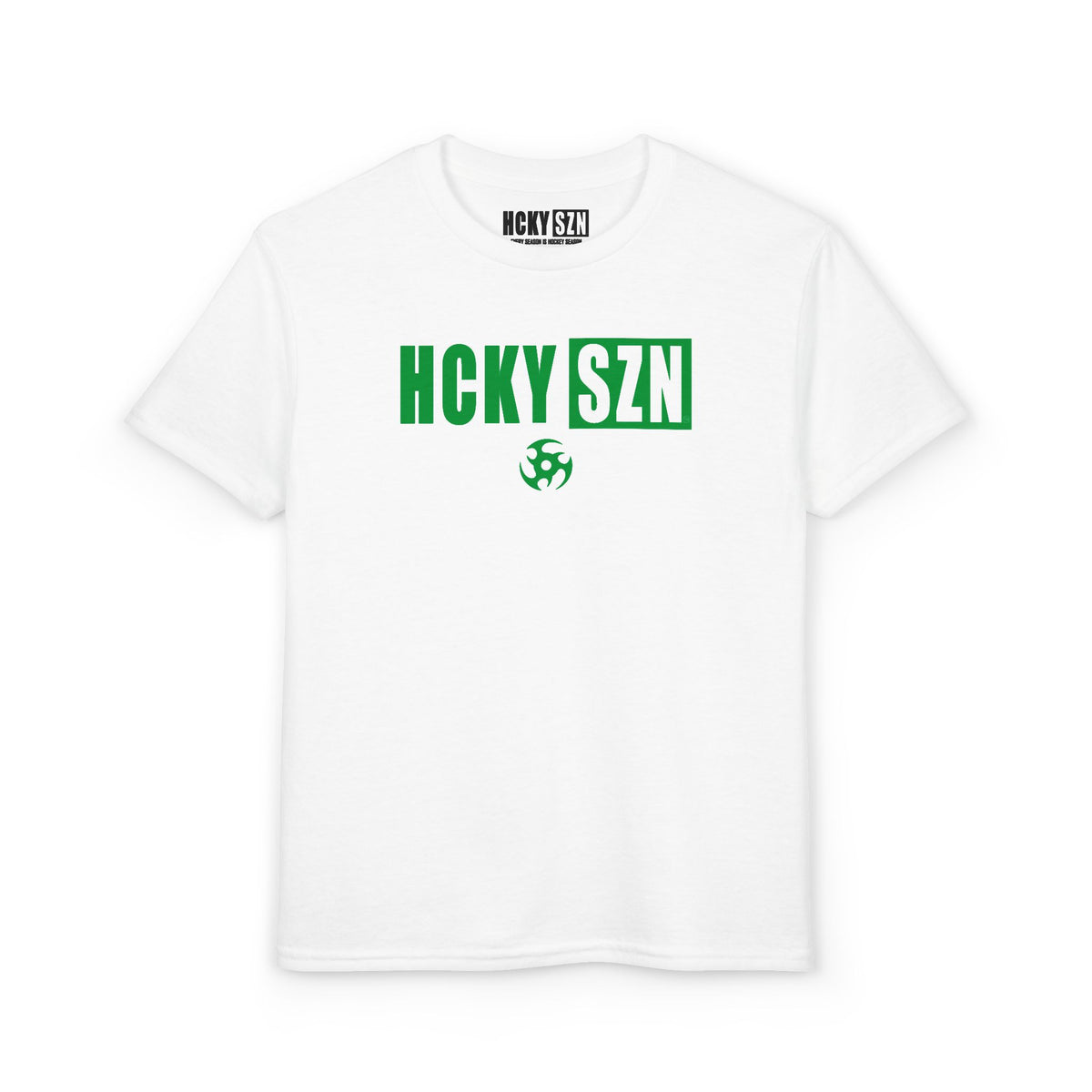 Youth HCKY SZN DryBlend Tee Shirt (Green Logo) - Various Colors