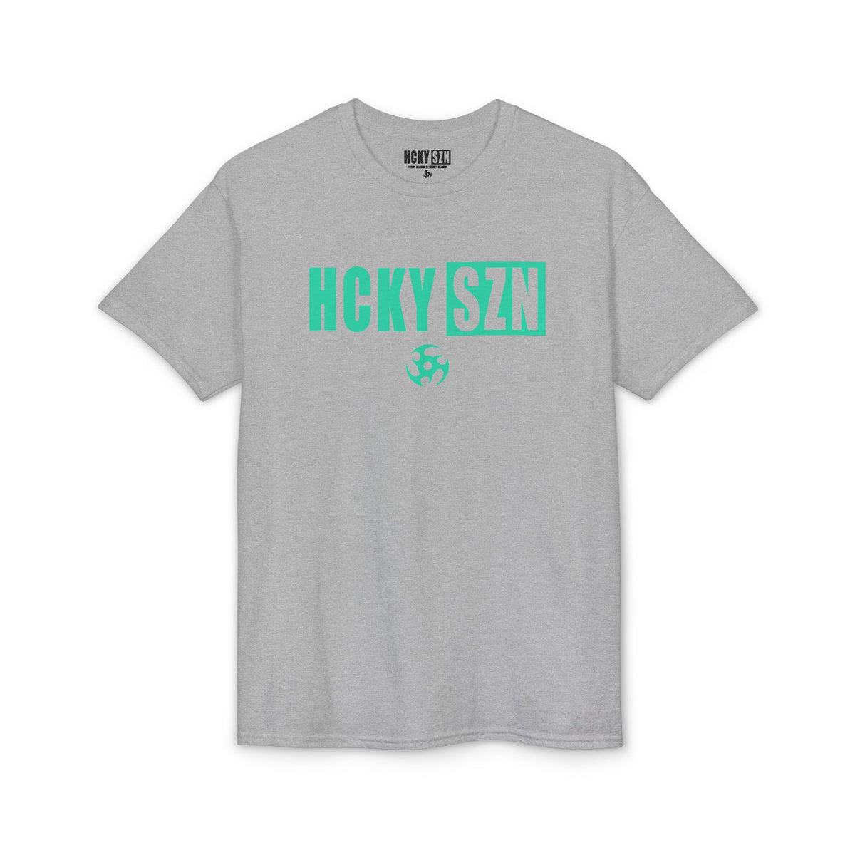 HCKY SZN Simple Star DryBlend Tee Shirt (Seafoam Logo) - Various Colors