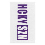 HCKY SZN 11x18 Skate Towel (White/Purple) Hockey Towel