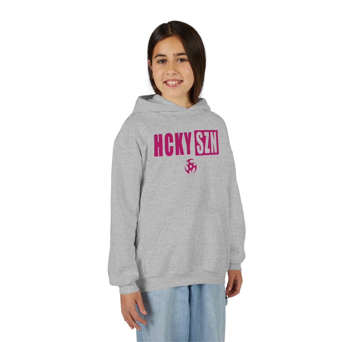 Youth HCKY SZN (Raspberry Logo) Hooded Sweatshirt - Various Colors