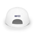 HCKY SZN Low Profile Embroidered Baseball Cap - White (Blue Logo)