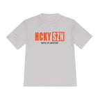 HCKYSZN (Hustle Hit) Adult Performance Tee - Silver/Orange/Black