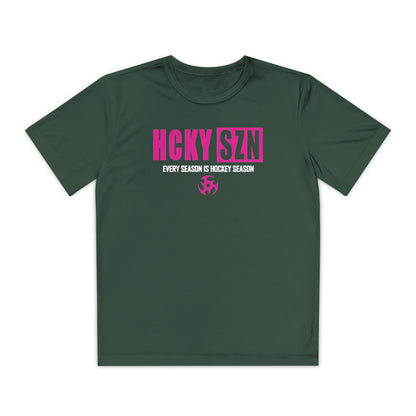 Every Season is HCKY SZN Youth Competitor Tee (Hot Pink Logo) - Various Colors