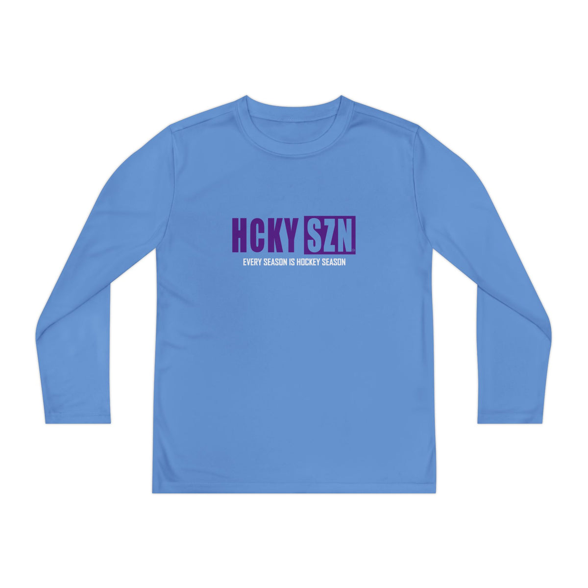 Every Season is HCKY SZN Youth Competitor Long Sleeve Tee (Purple Logo) - Various Colors