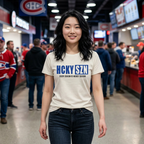 Every Season Is Hockey Season Women's Boyfriend Tee (Royal Blue Logo) - Various Colors