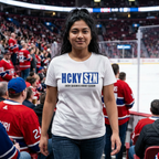 Every Season Is Hockey Season Women's Boyfriend Tee (Royal Blue Logo) - Various Colors