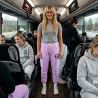 Every Season Emblem Fleece Sweatoants (Neon Violet)