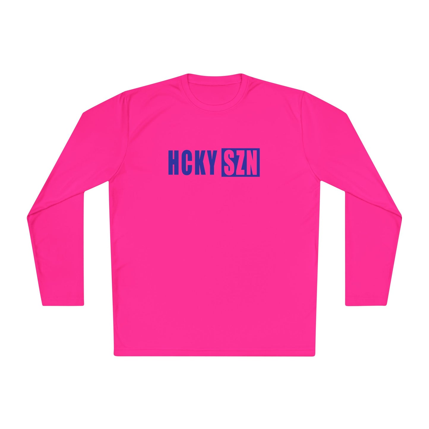 HCKY SZN Performance Long Sleeve Tee (Royal Blue Logo) - Various Colors