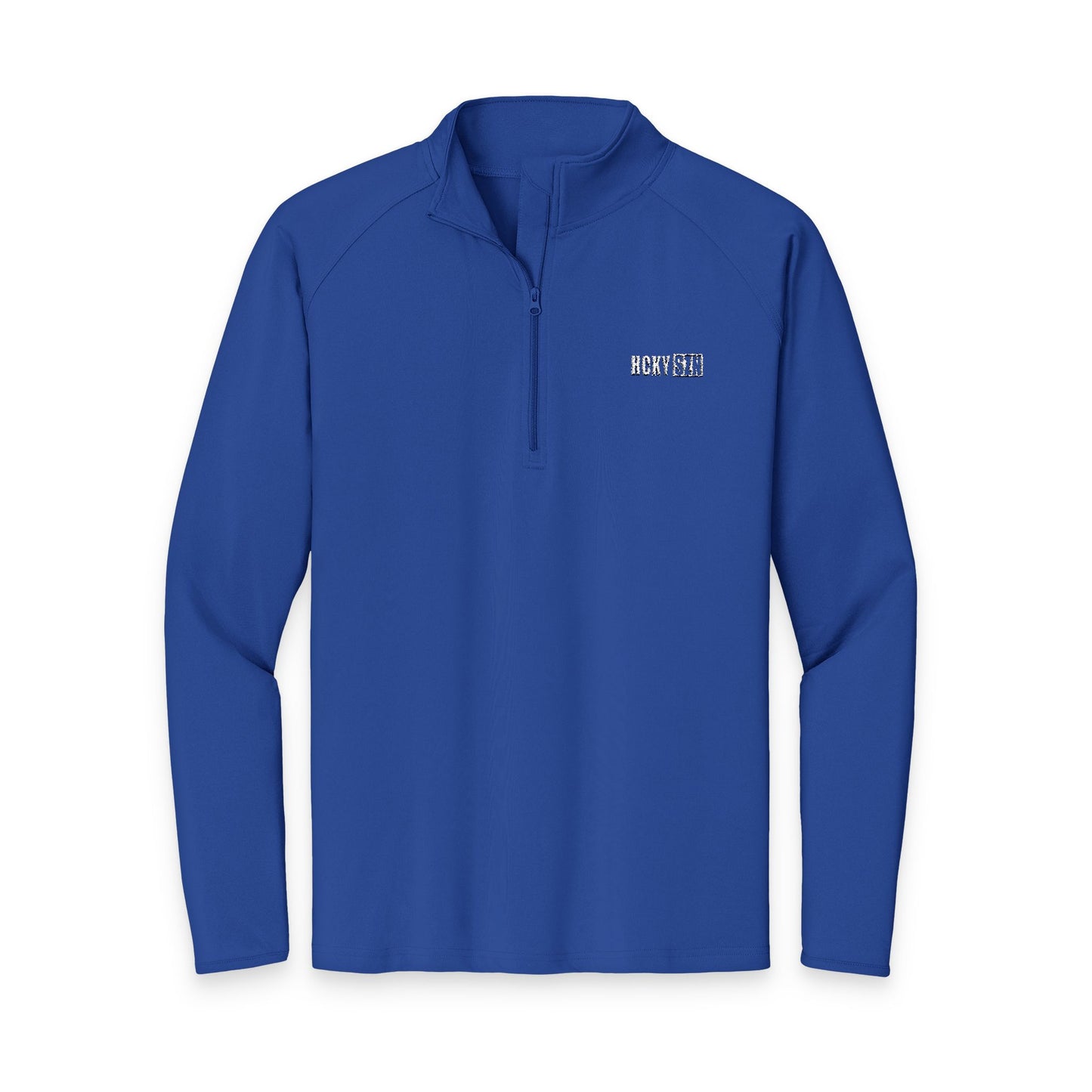 HCKY SZN Embroidered Quarter-Zip Pullover (Royal/White)
