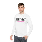 HCKYSZN (Every Season) Long Sleeve Adult Performance Tee - White/Black/Hot Pink