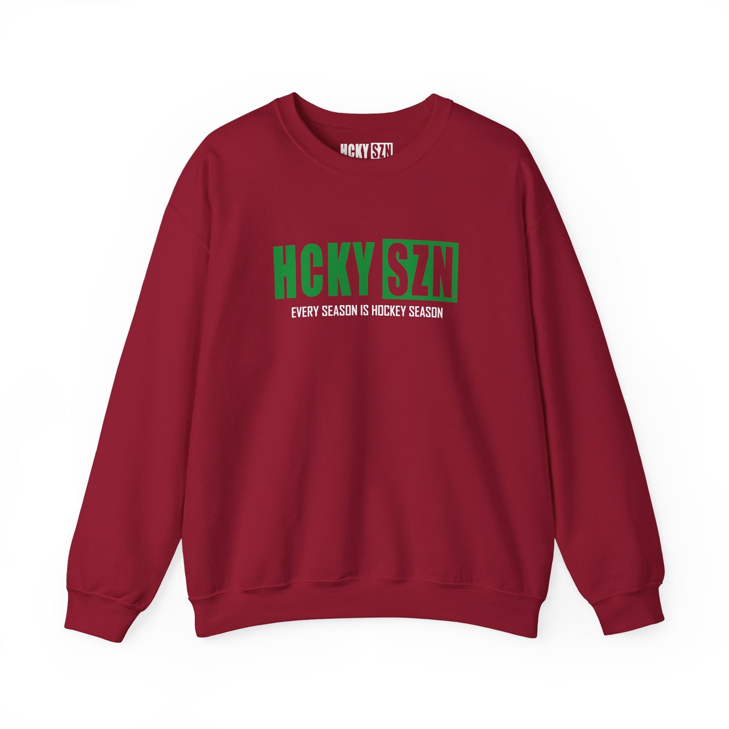 HCKY SZN Crewneck Sweatshirt (Green Logo) - Various Colors