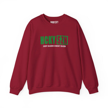 HCKY SZN Crewneck Sweatshirt (Green Logo) - Various Colors