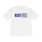 HCKYSZN (Flagship Logo) Adult Performance Tee - White/Royal Blue