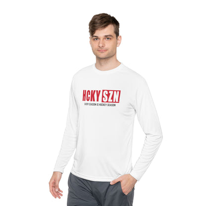 Every Season is HCKYSZN Performance Long Sleeve Tee - Red Logo