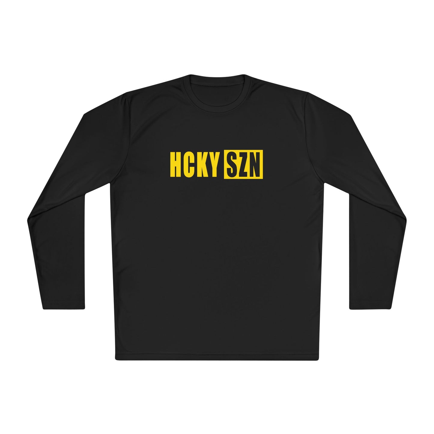 HCKY SZN Performance Long Sleeve Tee (Yellow Logo) - Various Colors