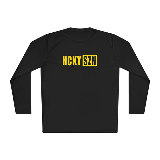 HCKY SZN Performance Long Sleeve Tee (Yellow Logo) - Various Colors