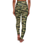 HCKY SZN High Waisted Yoga Leggings (Forest Camo)