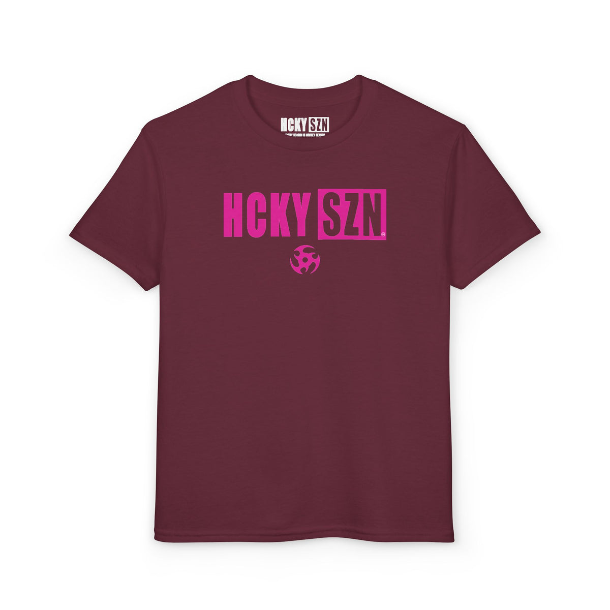 Youth HCKY SZN DryBlend Tee Shirt (Pink Logo) - Various Colors