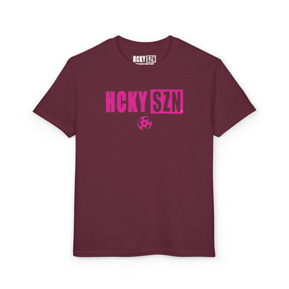 Youth HCKY SZN DryBlend Tee Shirt (Pink Logo) - Various Colors