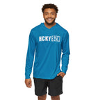 HCKY SZN Big Logo Performance Warmup Hoodie (Sky Blue/White)
