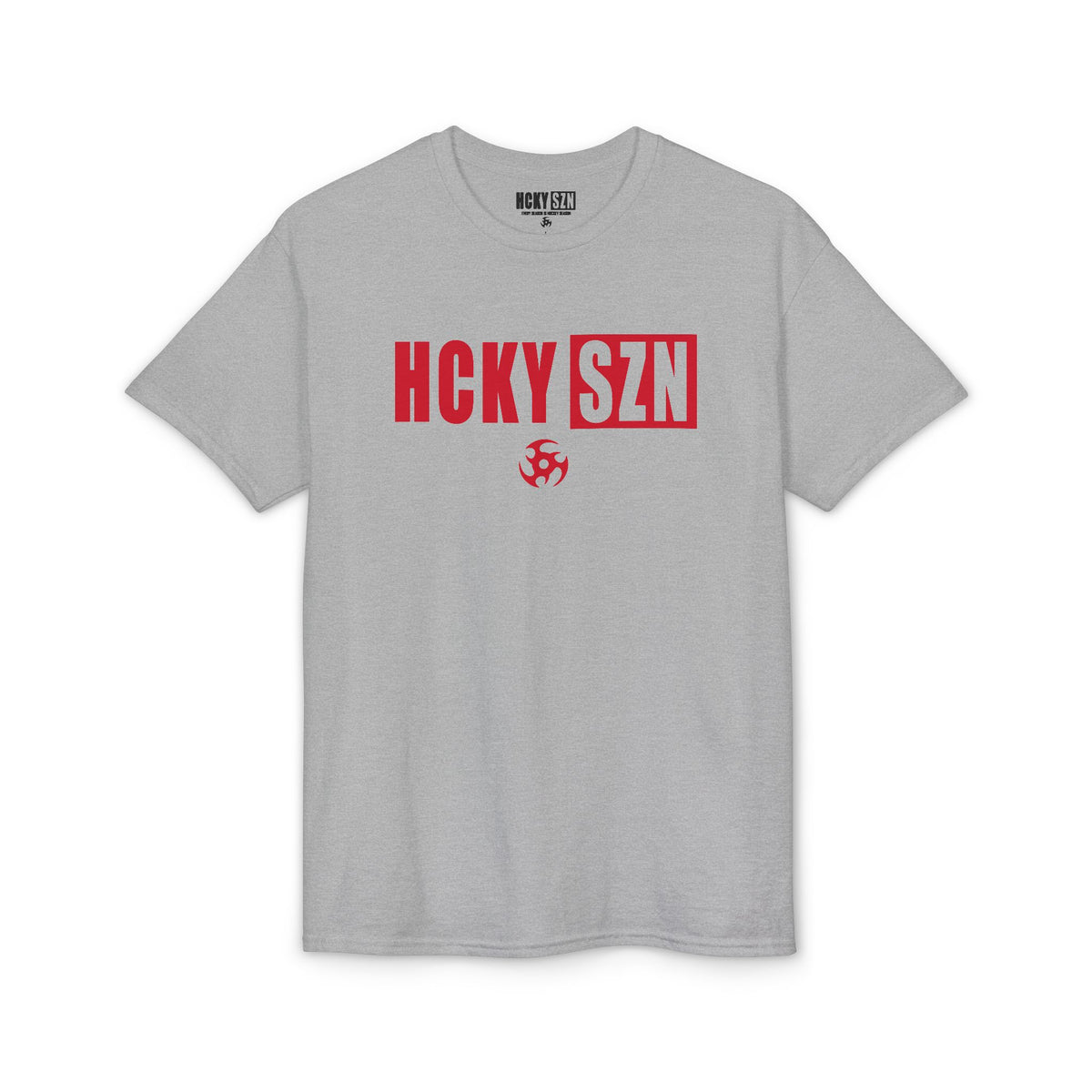 HCKY SZN Simple Star DryBlend Tee Shirt (Red Logo) - Various Colors