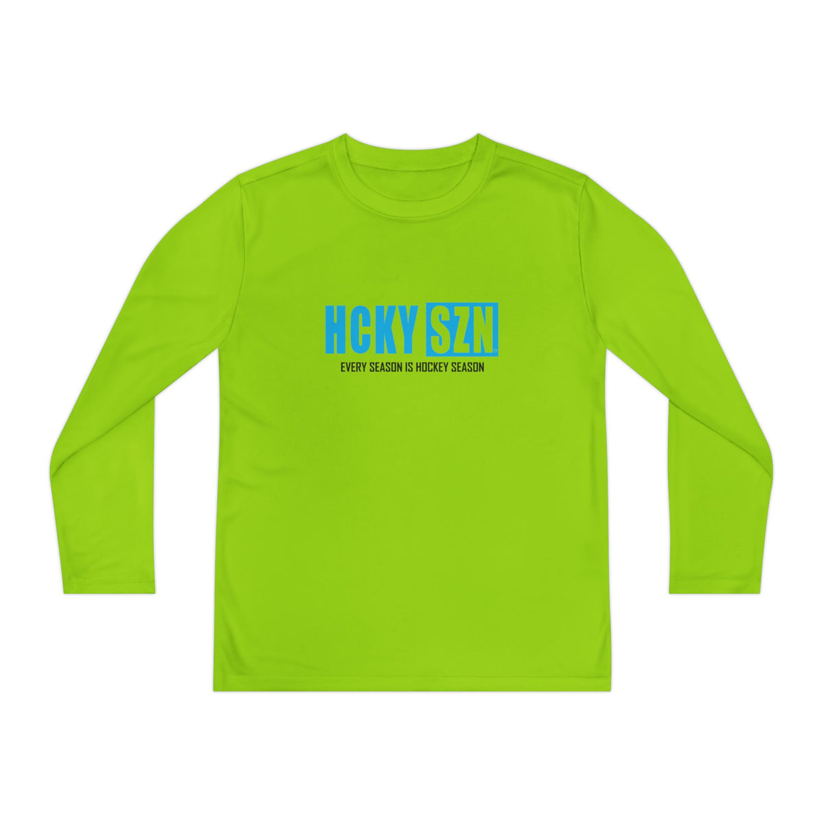 Every Season is HCKY SZN Youth Competitor Long Sleeve Tee (Sky Blue Logo) - Various Colors