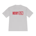 HCKYSZN (Flagship Logo) Adult Performance Tee - Silver/Red