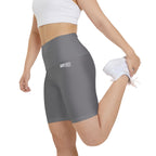 HKY SZN High Waisted Workout Shorts (Graphite Grey)