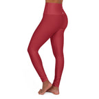 HCKY SZN High Waisted Yoga Leggings (Scarlet Red)