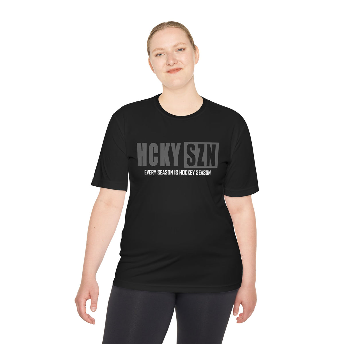 HCKYSZN Every Season Adult Performance Tee - Black/Smoke