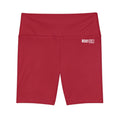 HKY SZN High Waisted Workout Shorts (Scarlet Red)