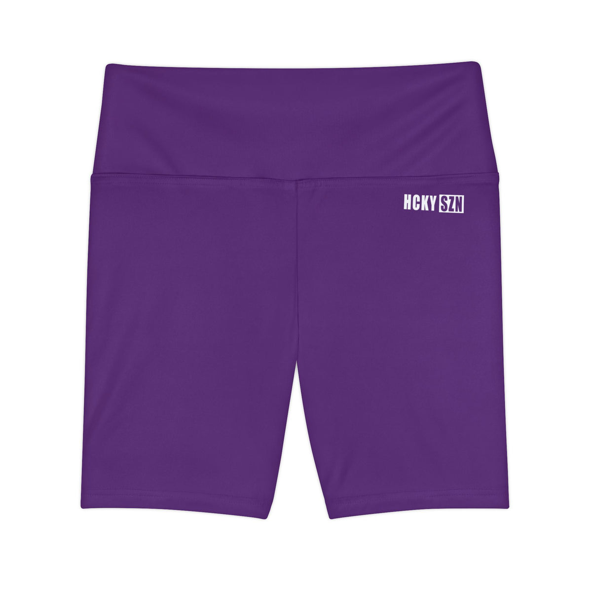 HKY SZN High Waisted Workout Shorts (Wineberry Purple)