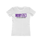 Every Season Is Hockey Season Women's Boyfriend Tee (Purple Logo) - Various Colors