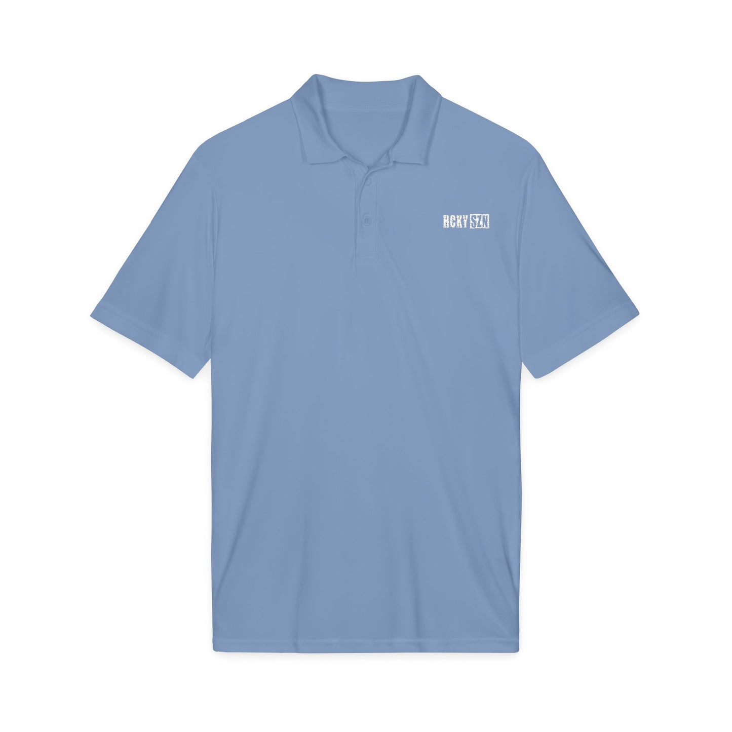 HCKY SZN Embroidered Performance Hockey Polo (Carolina Blue)