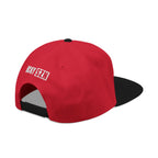 Upside Down HCKY SZN Embroidered Snapback Hat (Red/Black)