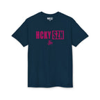 HCKY SZN Simple Star DryBlend Tee Shirt (Raspberry Logo) - Various Colors