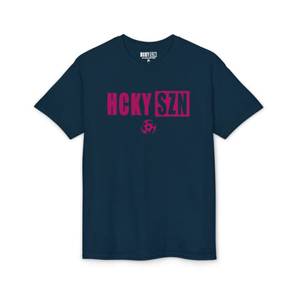 HCKY SZN Simple Star DryBlend Tee Shirt (Raspberry Logo) - Various Colors