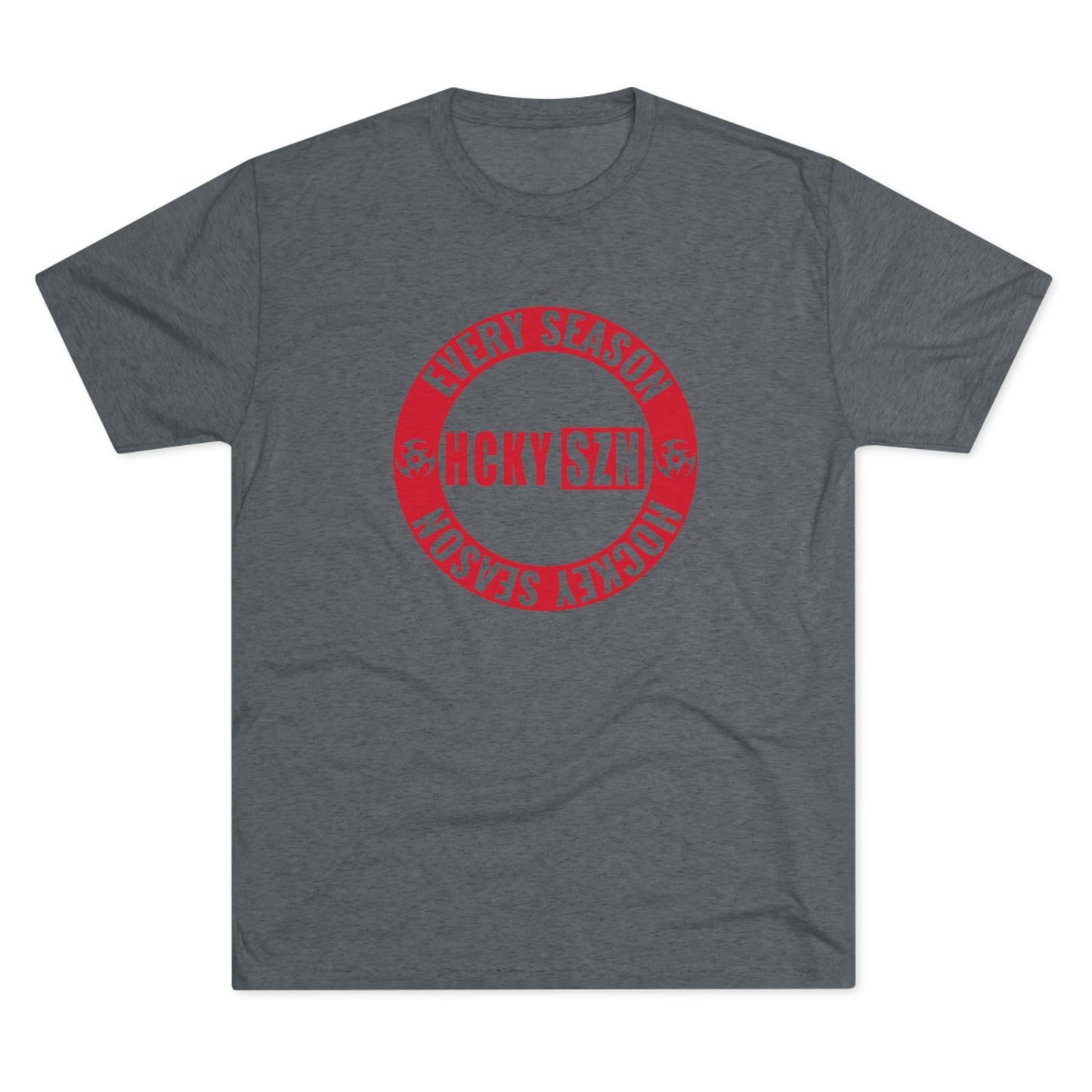 HCKY SZN Circle Logo TriBlend Tee Shirt (Red) - Various Colors