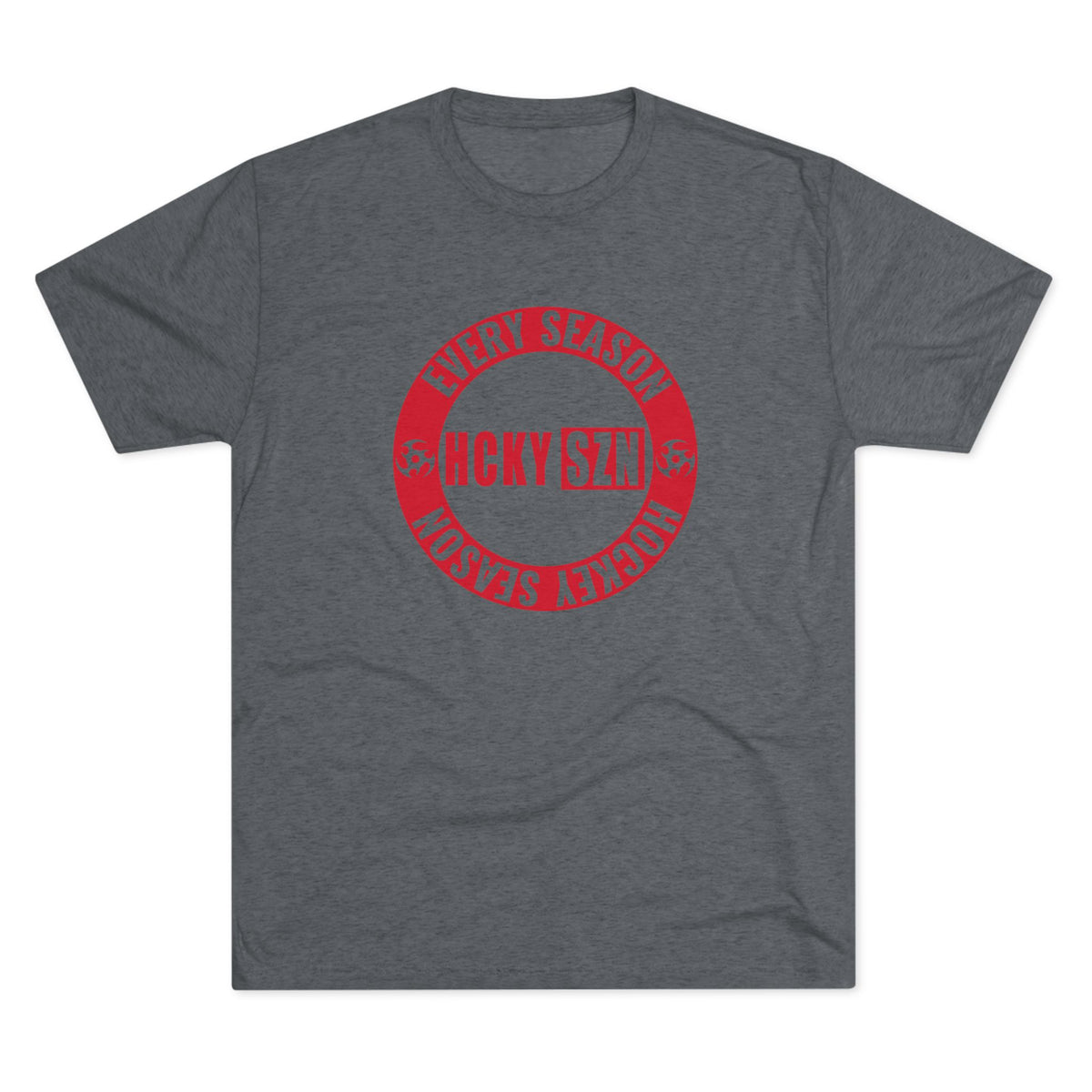 HCKY SZN Circle Logo TriBlend Tee Shirt (Red) - Various Colors