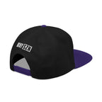 Upside Down HCKY SZN Embroidered Snapback Hat (Black/Purple)