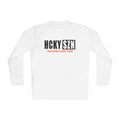 HCKYSZN (Every Season) Long Sleeve Adult Performance Tee - White/Black/Orange