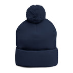 HCKY SZN Embroidered Pom-Pom Beanie - Navy