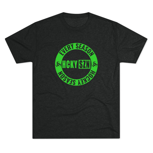 HCKY SZN Circle Logo TriBlend Tee Shirt (Lime) - Various Colors