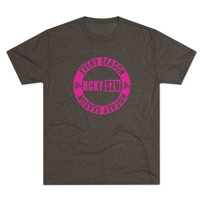 HCKY SZN Circle Logo TriBlend Tee Shirt (Hot Pink) - Various Colors