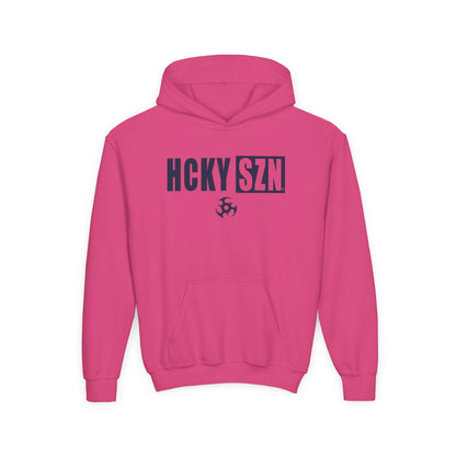 Youth HCKY SZN (Navy Logo) Hooded Sweatshirt - Various Colors